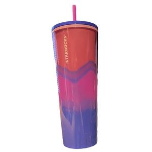 Starbucks Summer 2021 Wavy Ombré Pink Purple Blue Venti Cold Cup NWOT